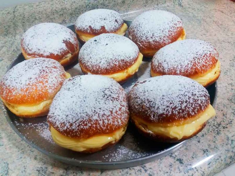 Berlines Rellenos de Crema Pastelera, Manjar o Mermelada - Imagen 2