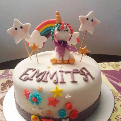 Torta Bizcocho Unicornio Manjar Trufa
