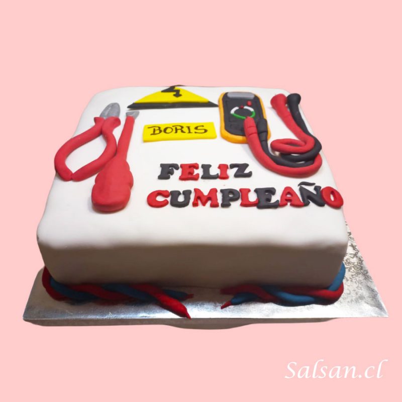Torta de Cumpleaños Electricista - Imagen 2