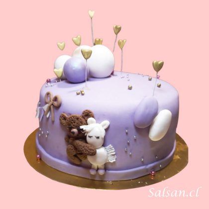 Torta de Cumpleaños Osito Pony Corazón