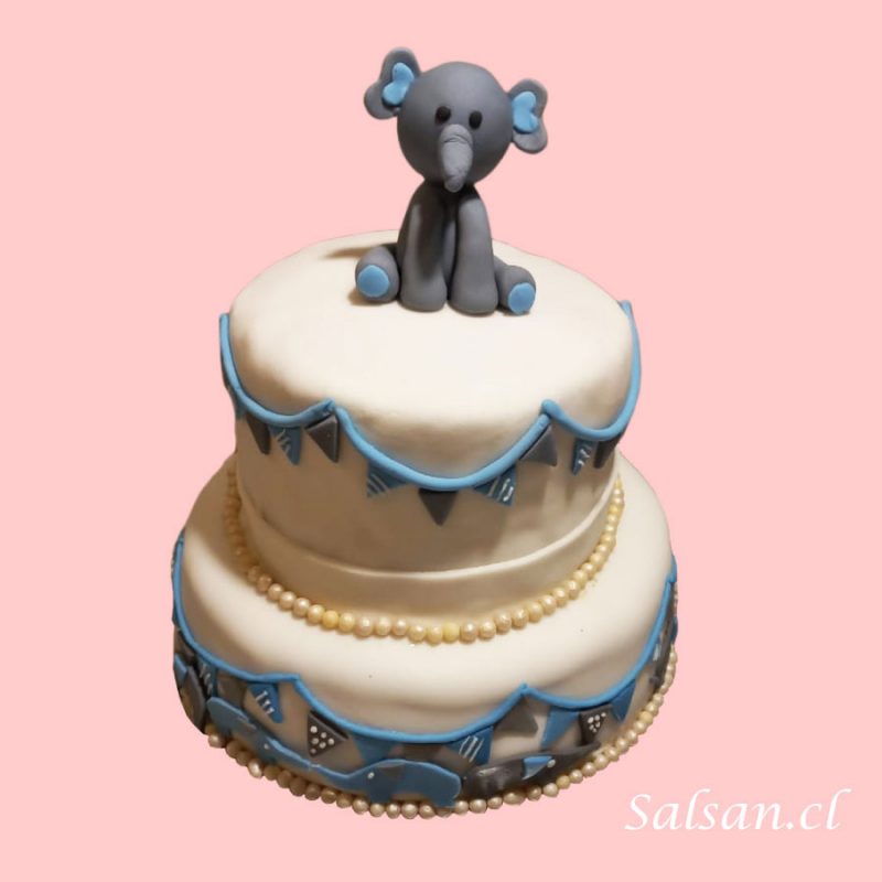 Torta de Panqueque Baby Shower Elefante