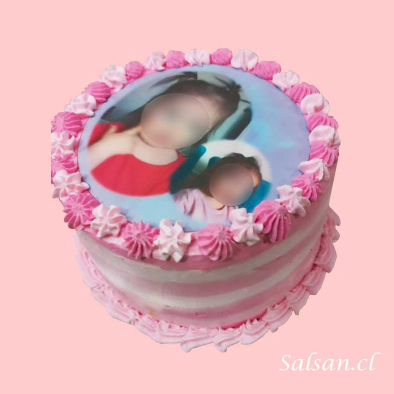 Torta de Cumpleaños con Fotografia de Papel de Azucar