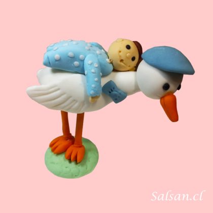 Figura Baby Shower Cigueña