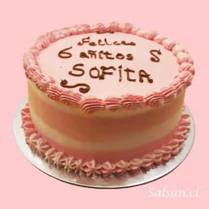 torta de cumpleaños bizcocho vainilla manjar