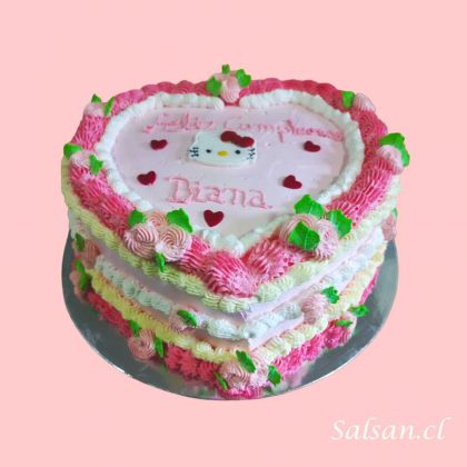 Torta cumpleaños corazón diana