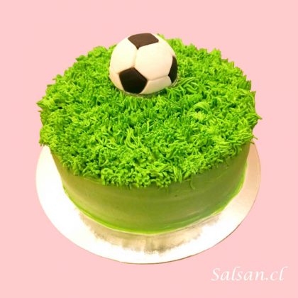 Torta cumpleaños cancha de futbol