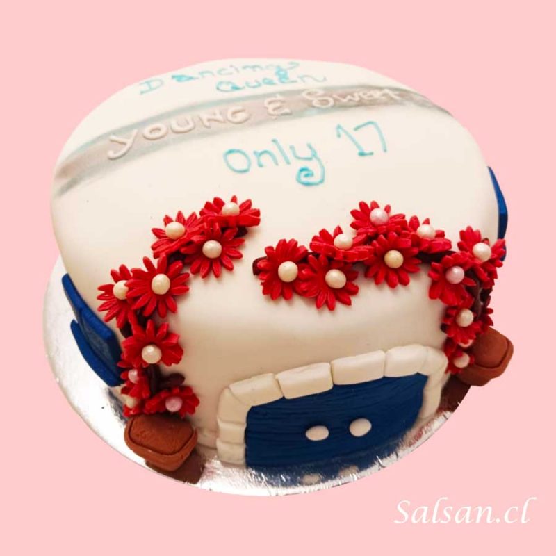 Torta cumpleaños floral