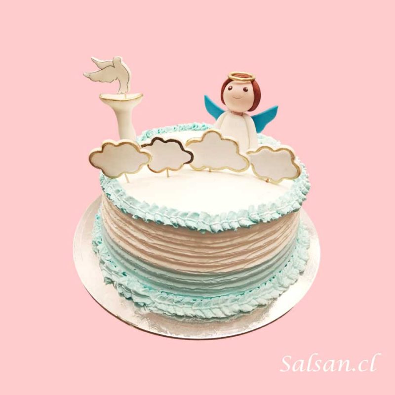 torta bautizo angel