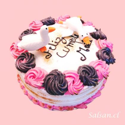 Torta cumpleaños gansos de tres leches