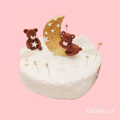 figuras de torta baby shower osos luna