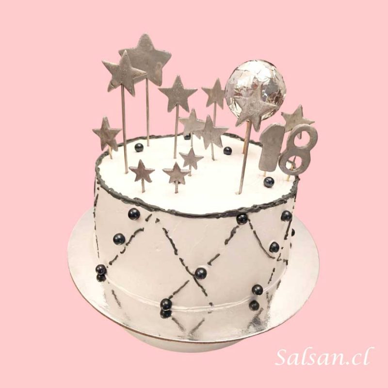 Producto torta de cumpleaños onda disco estrellas2