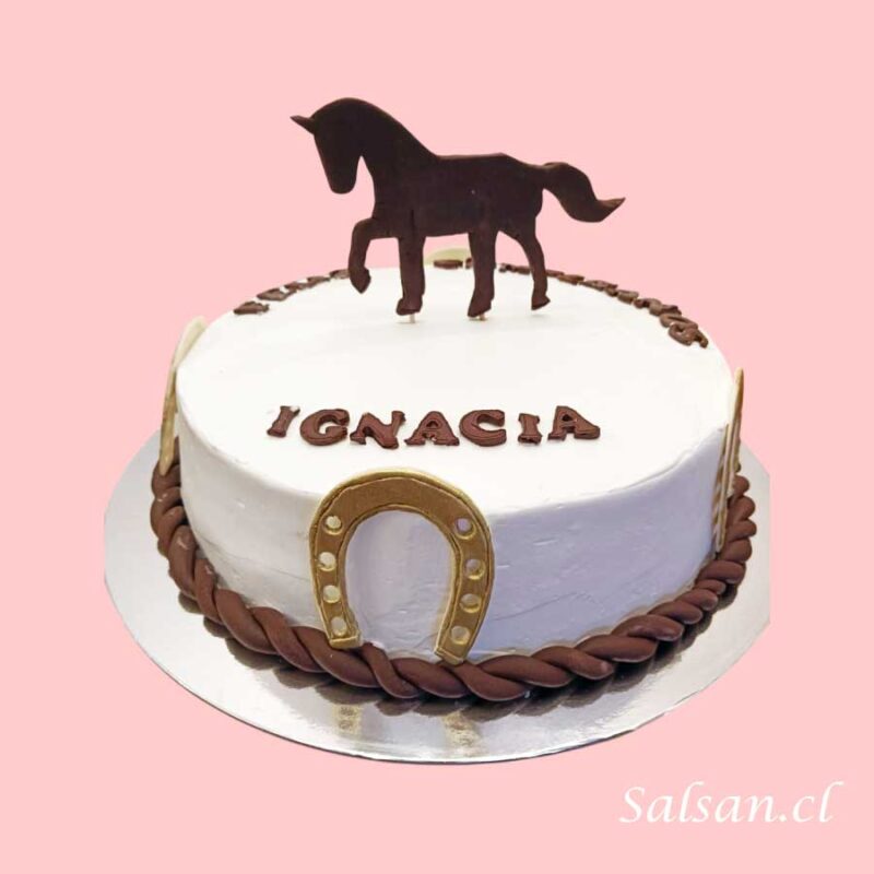 Torta Cumpleaños Rodeo con Caballo y Herradura