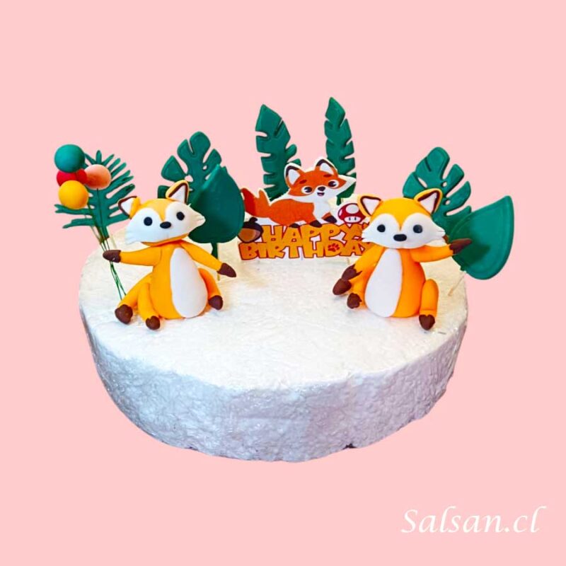 Figura Para Torta de Cumpleaños de Zorros